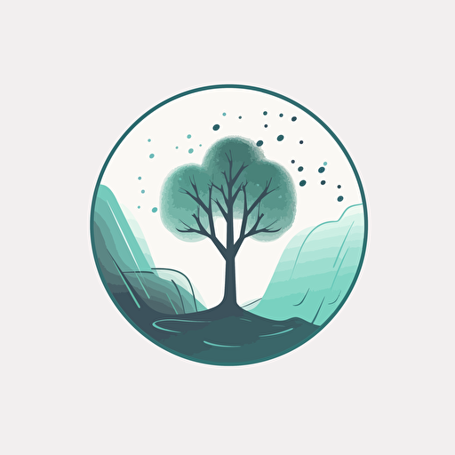 design a minimalist vector logo for a company specializing in environmental impact data visualization