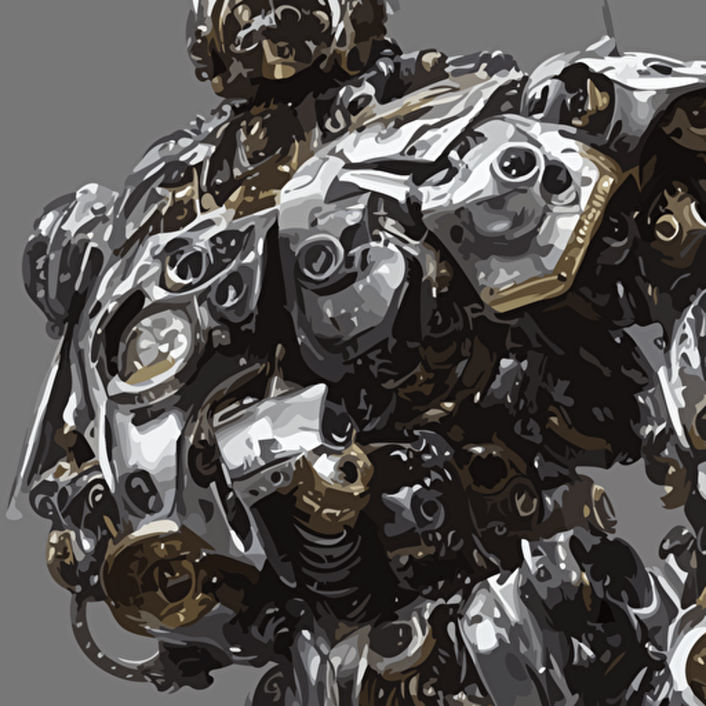 hyper realistic mixed midea portrait beautiful mechanical steampunk mecha robot stunning 3d render inspired art kazuhiko nakamura hajime sorayama 8k octane beautifully detailed render post processing extremely hyperdetailed intricate futuristic mechanic parts epic composition maya blender grim sparkling atmosphere cinematic lighting masterpiece trending artstation