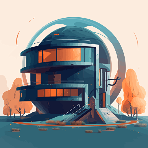 A vector of a futuristic house, svg