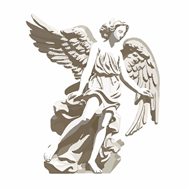 angel white background, vector style