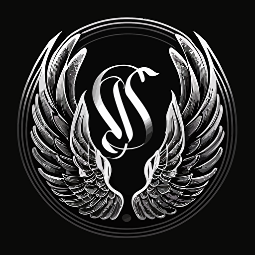 a record label logo using the letter S. an angel halo is located above the S. The logo needs to be super simple. It needs vector contour