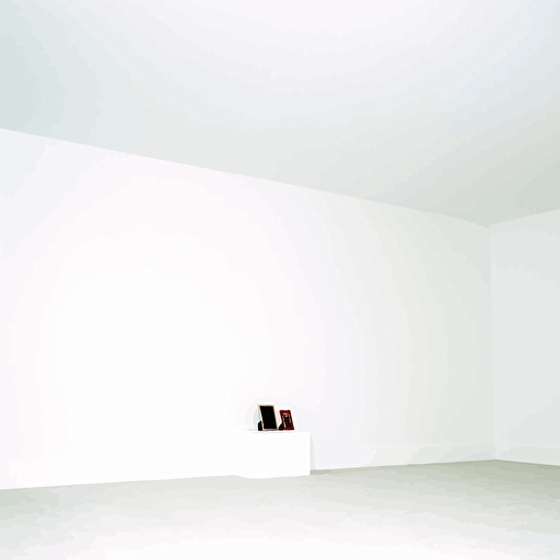 empty white room, white background,full view blank space, minimalistic,