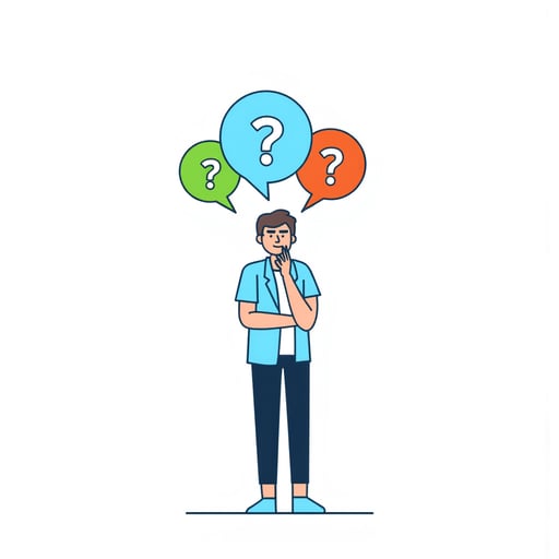 people pondering a question 