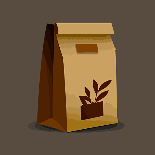 small package, 2D, simple, vector