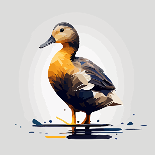 isotipo de patito de goma, con un estilo delineado en vectores minimalista tierno