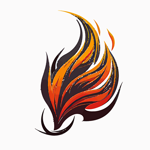 very simple vector image, flame