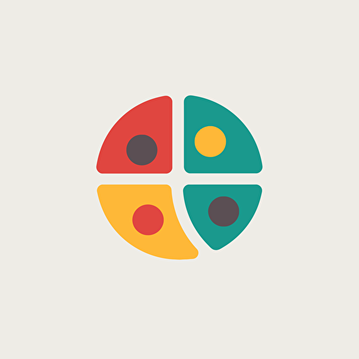 /simple, clean, vector icon, logo like, representing pizzeria, colorful, no text