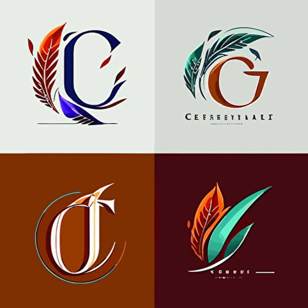 professional logos, lettermark of letter CJ, vector
