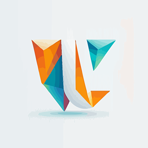 simple logo design of letter “E” and letter "U", white background, flat 2d, vector, company logo, low poly –-v 5