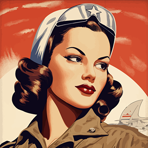 ww2 era aitcraft vector art with pin up