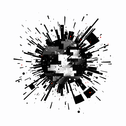 abstract iconic logo of something random, black vector, white background