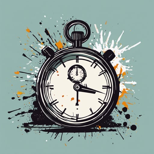 a stopwatch with a checkmark