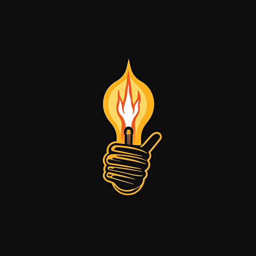 A clever vector logo featuring a lightbulb with a massage hand as the filament, representing the innovative light-based communication system.