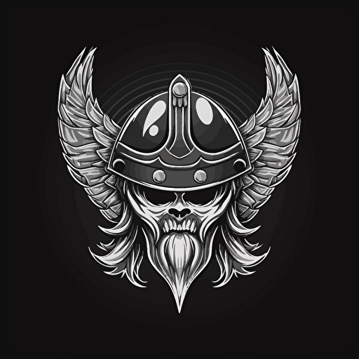 vector fitness logo viking helmet with winged warrior wings