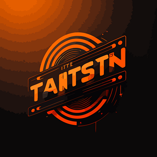 LOGO VECTOR. NFT TICKETING PLATFORM. MODERN. MINIMALIST. ORANGE AND BLACK