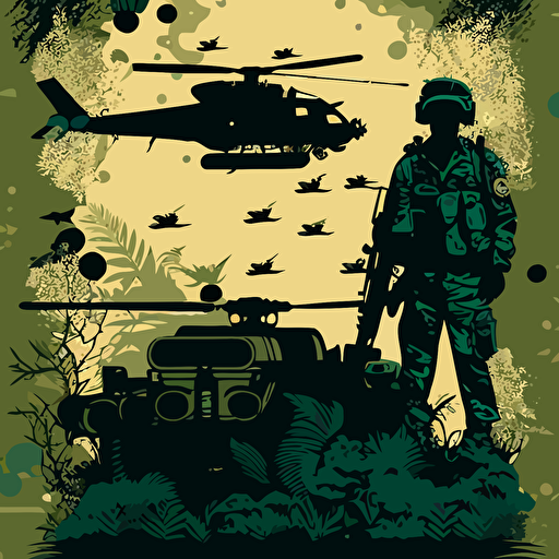 VECTOR BACKGROUN PRINT MILITARY PATTERN