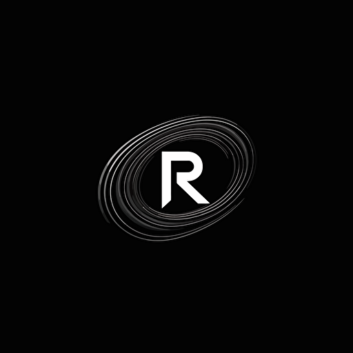 simple brand logo, letter R, logo, vector logo, vector design, logo design, design ideas, black and white, classic cool design, fast moving, speed