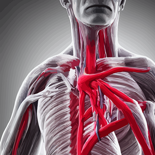 intricated scientific medical 3d animation muscles veins human heart hands photography 3d octane render black black black background
