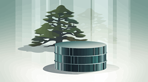 a pine on a database vectoriel, pro illustration,