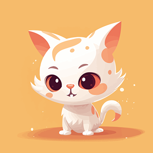 design, super cute baby pixar style kitten, vector
