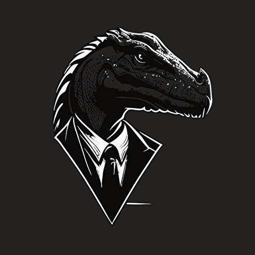 a luxury clothing logo black flat vector of a dinasaur head similar to polo logo