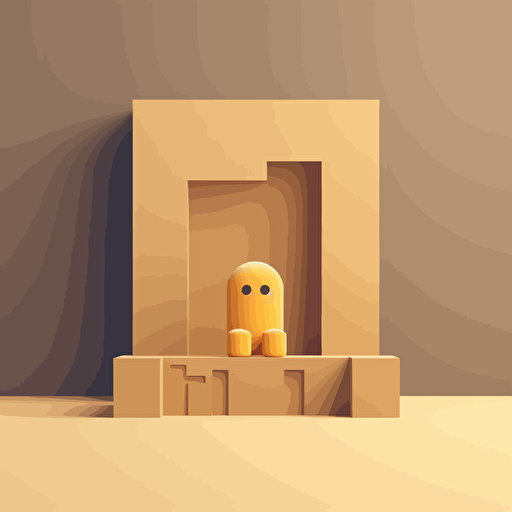 minimalistic vector art of an empty packman stage