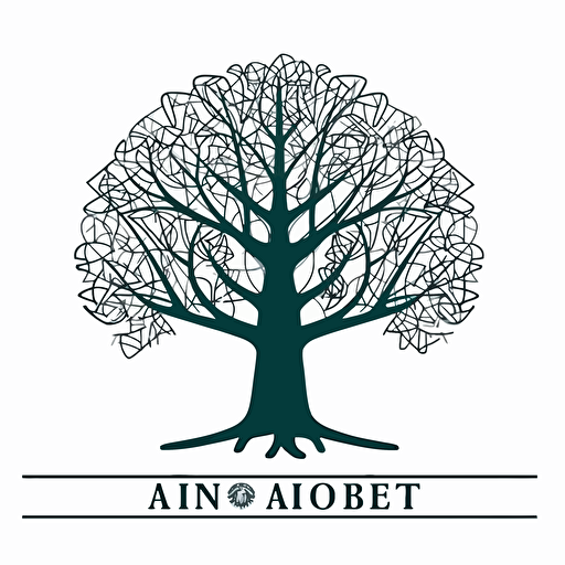 logo for AI interest group, sticker, vector art, flat color