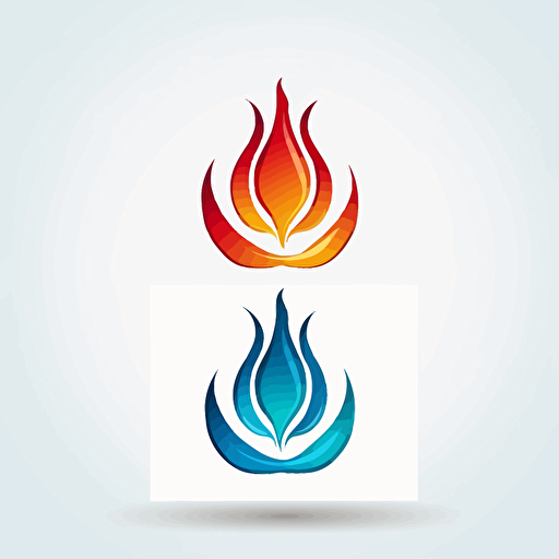 logo in form wassertropfen als flamme und blatt auf weißem hintergrund, vector, mit einfachen farbverlauf