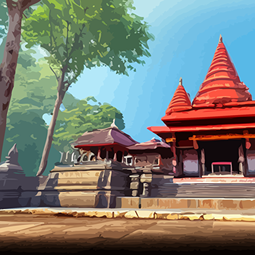 beautiful kamakhya temple guwahati vue 3d render v ray unreal engine hdr cinematic lighting wide angle shot 8 k textures