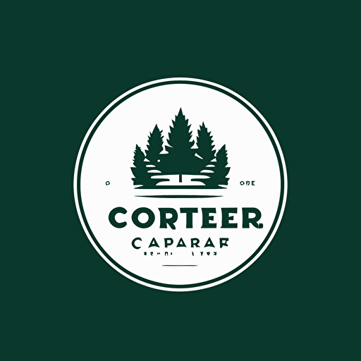 corperate logo, simple, plat desgin, single forest green color, white background, vector logo