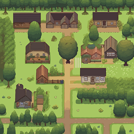 the style of stardew valley, 2D game map, modern city, delicate roads, university on the right top, vector image