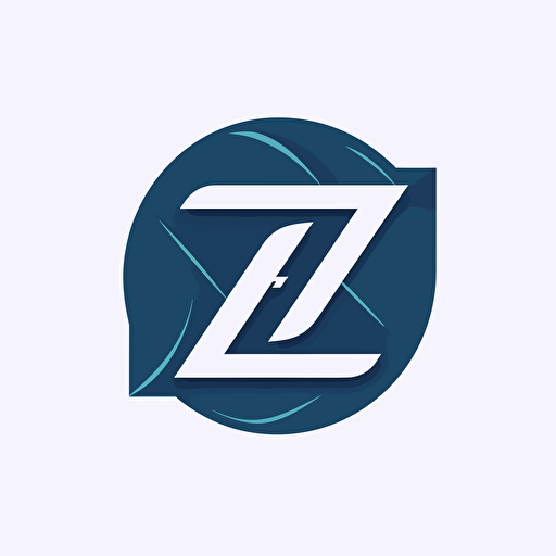 Z lettermark logo, Sans Serif, vector logo, zipper, lifestyle clothing, fashion, blue