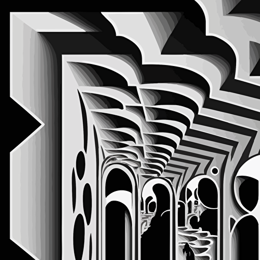 vector illustration of an escher design