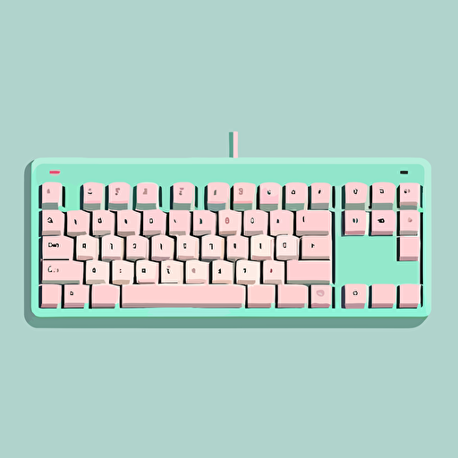 cute minimalistic vector drawing of keyboard