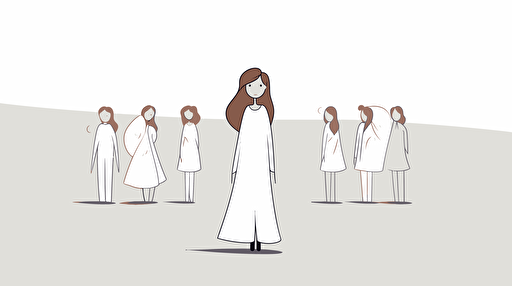 Cartoon vector art about being special, minimalistic, white