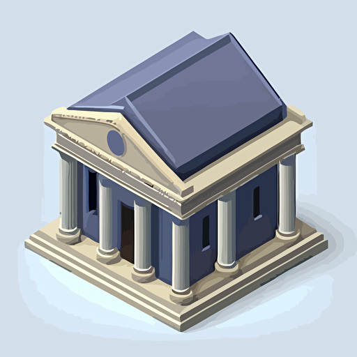 vector 2D isolated isometric bank icon