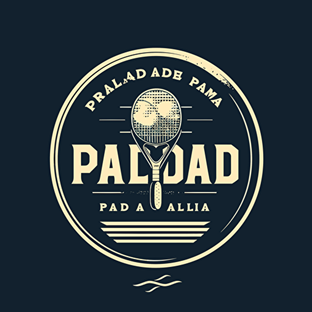 a simple vector logo for a padel tennis team