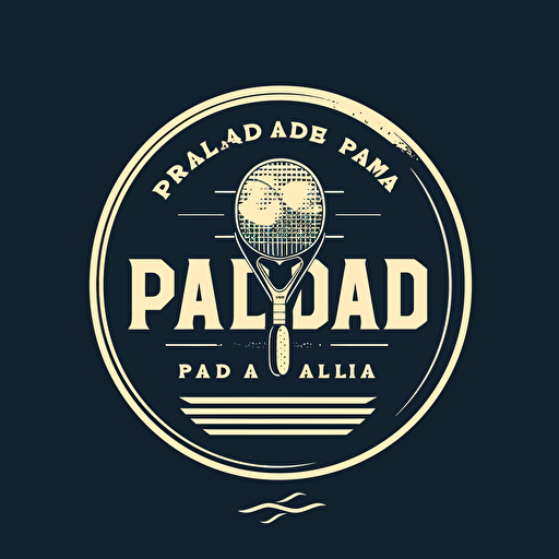 a simple vector logo for a padel tennis team