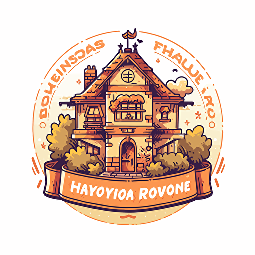 a very simple 2d vector logo for an indian restaurant called biryani house that compliments well with the color #FFC300 on a white background