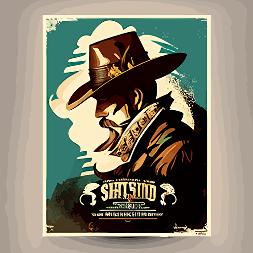affiche, publicité, shérif, pendaison, western, style 1800, flat, vectorized