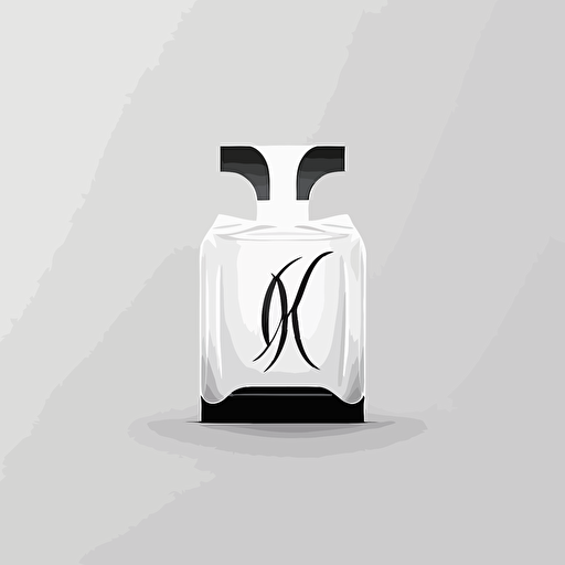 Create an abstract fragrance bottle logo or shape by combining different letters