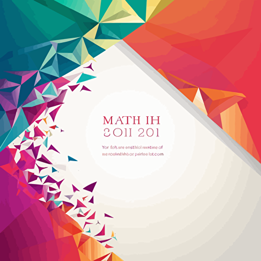 email invitation, End of Year celebration, vector, bright contrasting colors, simple but beautiful 3:2