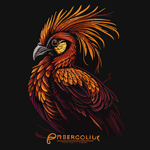 vector logo of golden pheasant for apparel