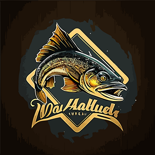 design a walleye logo that looks awesome vector logo