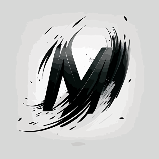 Design, logo, minimalist, vector, Letter M with swooshes style, 2D, clean simple, Jack Davis