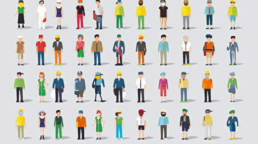 flat people image, set, action, vector, high quality,