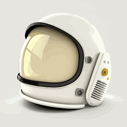 Simple vector astronaut helmet on white background