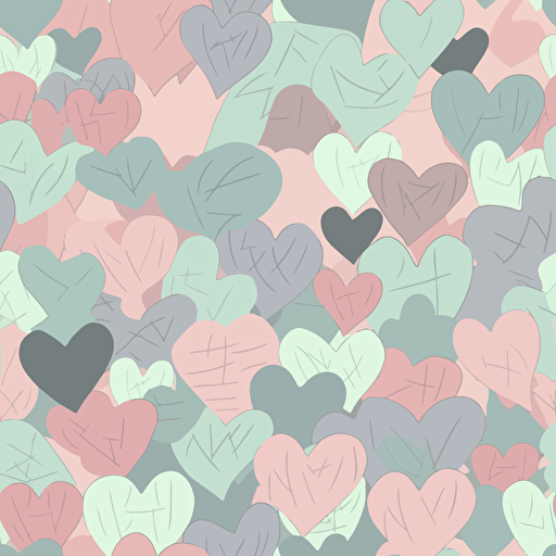 vector hearts , pastel color