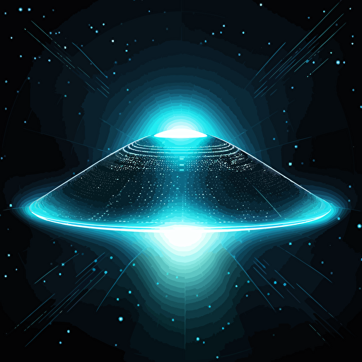 triangle shapped ufo, vector art