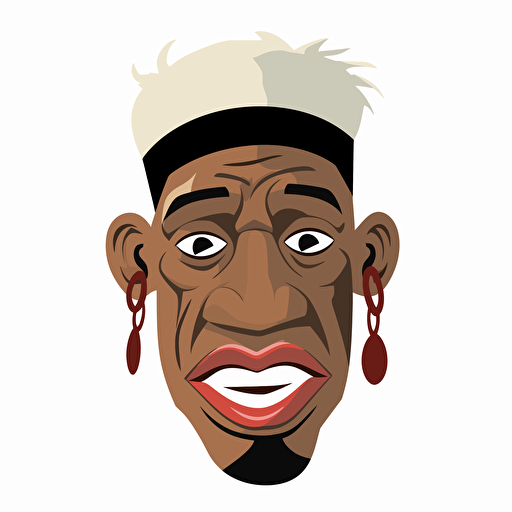 Dennis Rodman head, vector, svg, cartoon